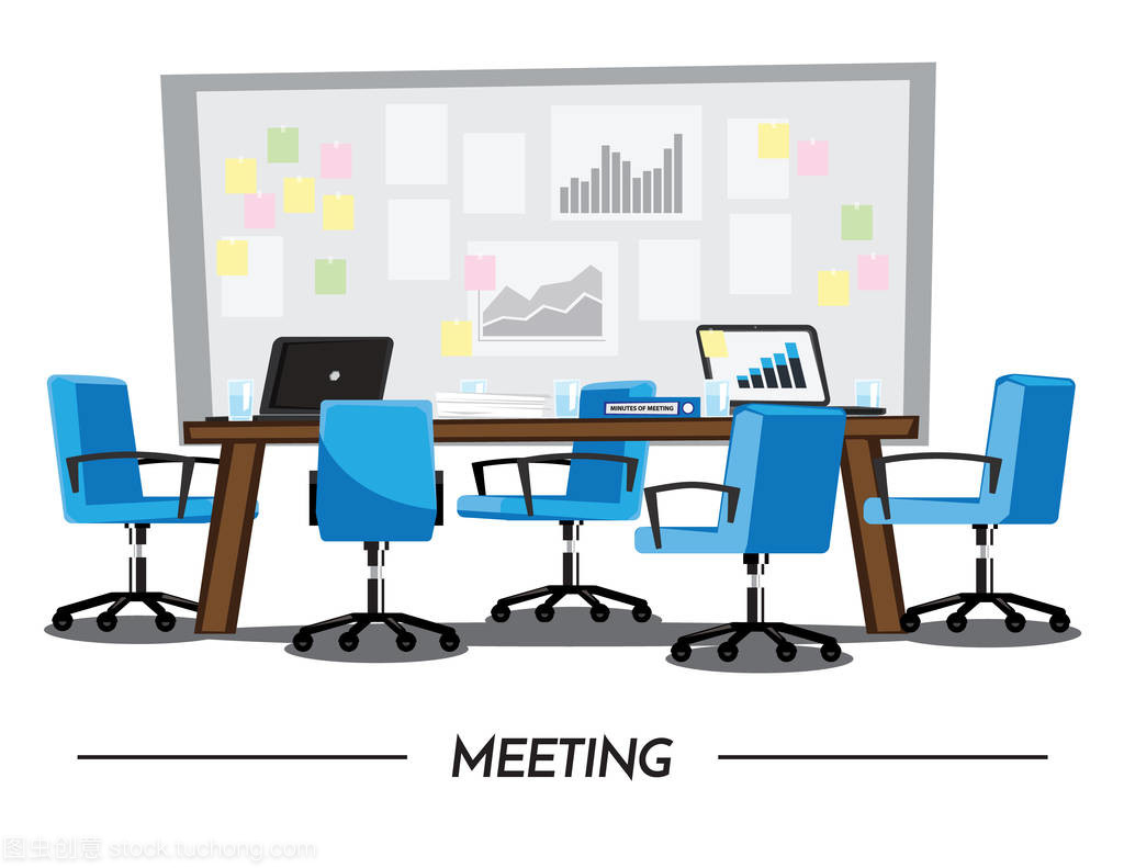 Meetingroom ,Vector illustration cartoon character