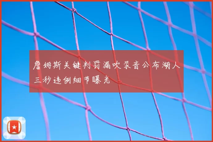 詹姆斯关键判罚漏吹录音公布湖人三秒违例细节曝光