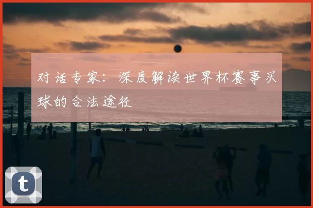 对话专家:深度解读世界杯赛事买球的合法途径