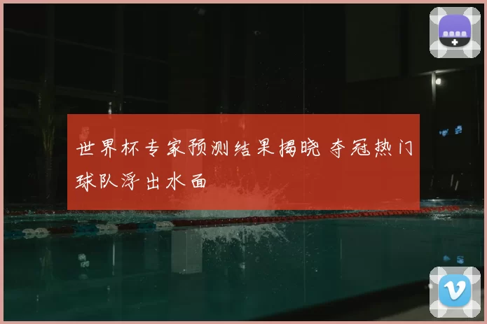 世界杯专家预测结果揭晓 夺冠热门球队浮出水面