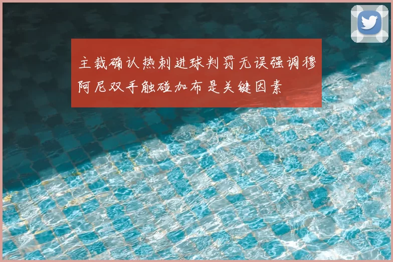 主裁确认热刺进球判罚无误强调穆阿尼双手触碰加布是关键因素